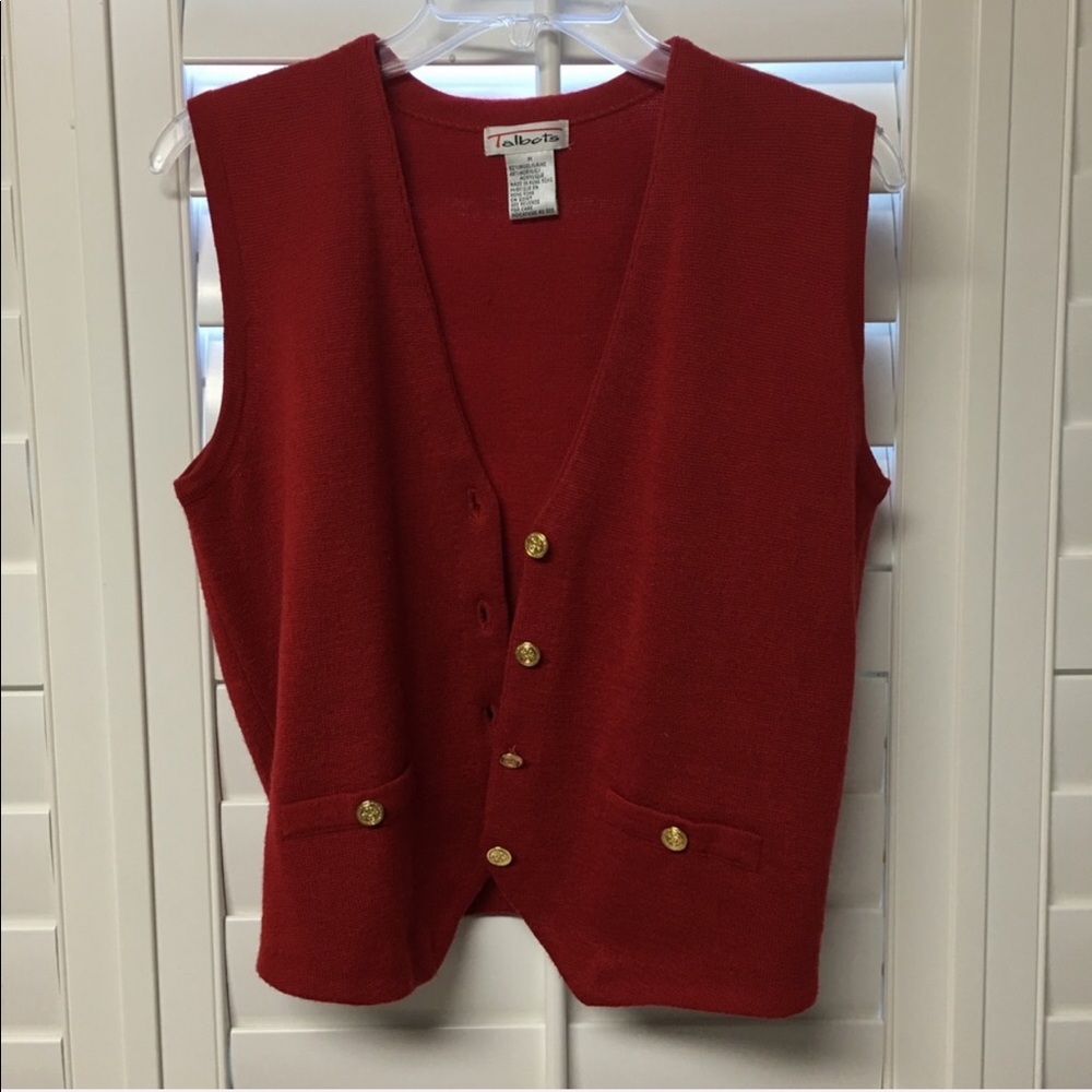 Talbotβs Red Vest || Size M - Picture 3 of 6